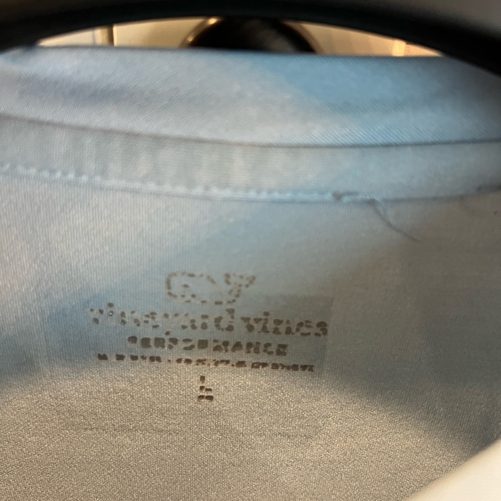 Vineyard Vines Hockey Sky Blue Performance Short Sleeve Tee Boys Large - Picture 3 of 5